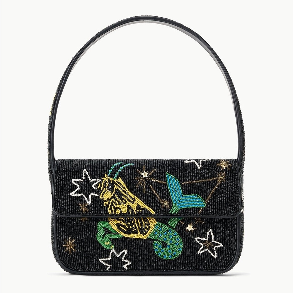 STAUD ZODIAC BEADED TOMMY BAG CAPRICORN